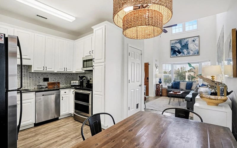 Kitchen and dining flow straight into the great room — perfect for family time
